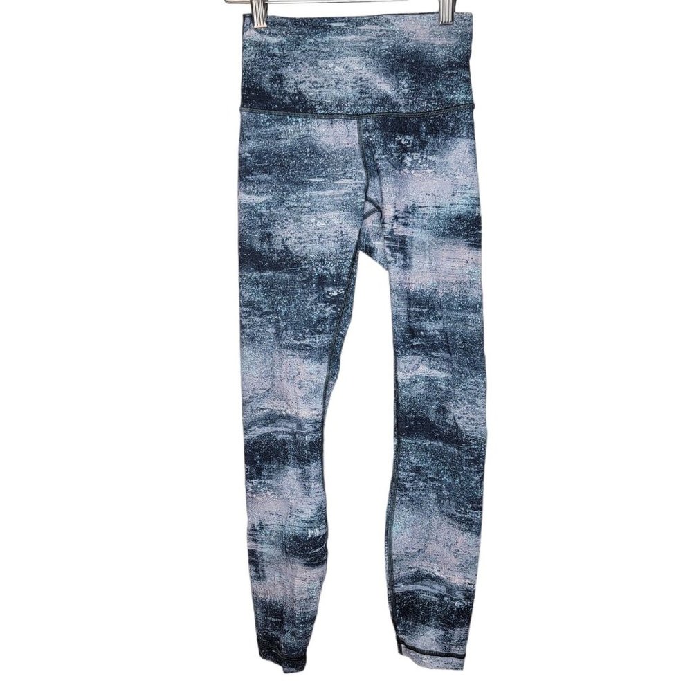 Lululemon 2 Wunder Under High-Rise Tight 25" Full‎ On Luxtreme Leggings Azurite